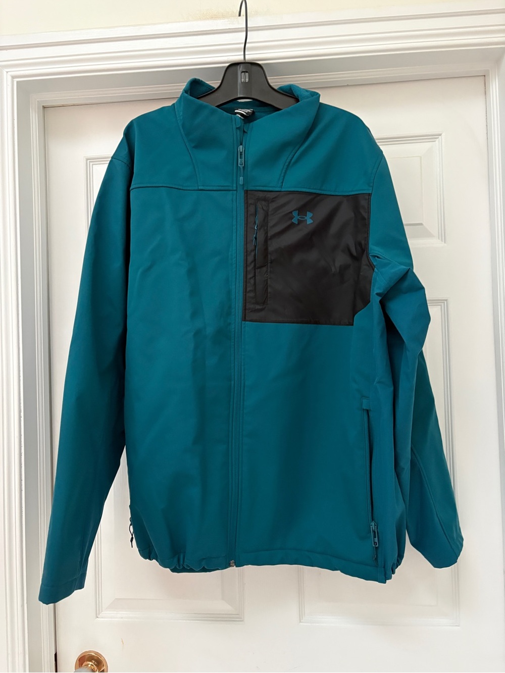 Under Armour Teal Performance Softshell Jacket with Black Chest Pocket